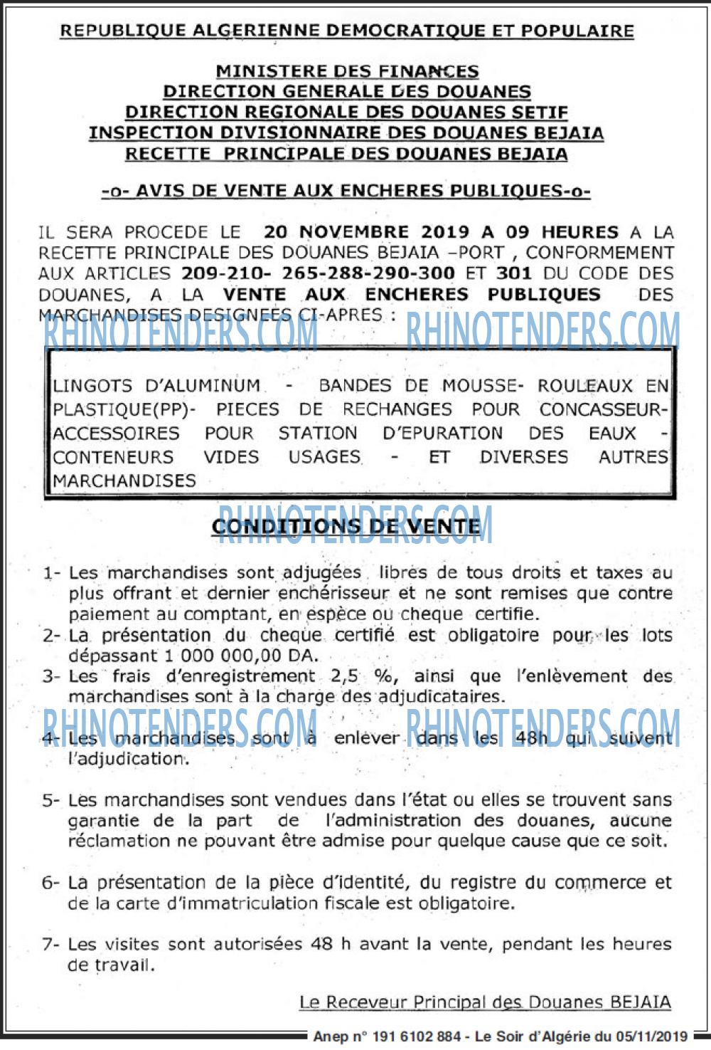 LE SOIR D'ALGERIE