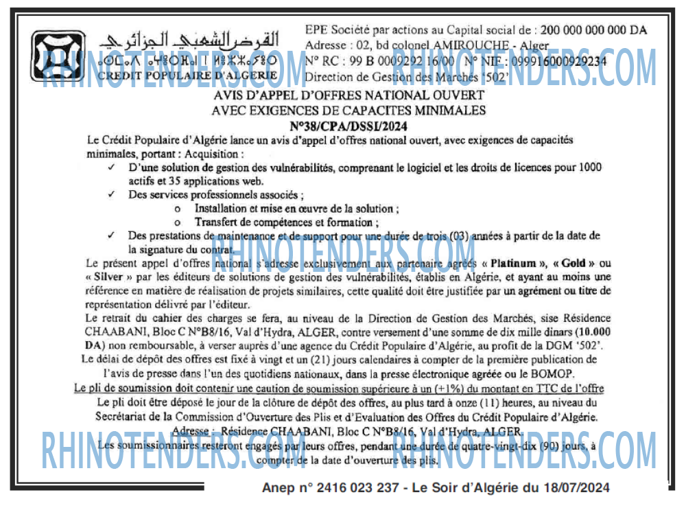 LE SOIR D'ALGERIE