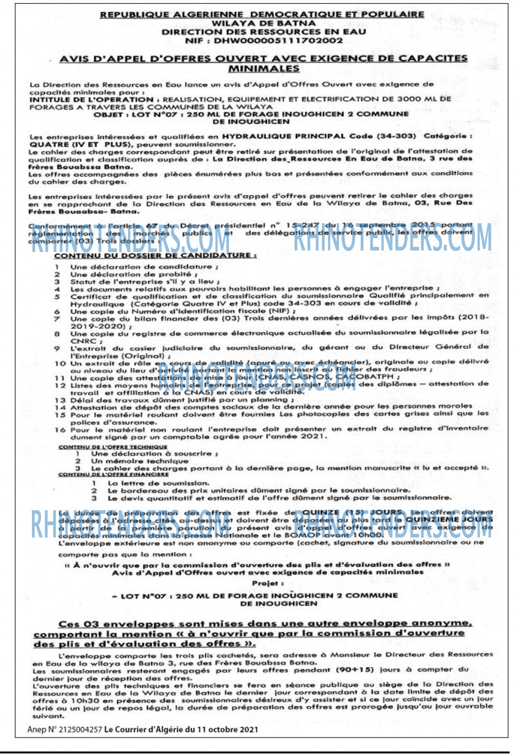 Le Courrier d'Algerie