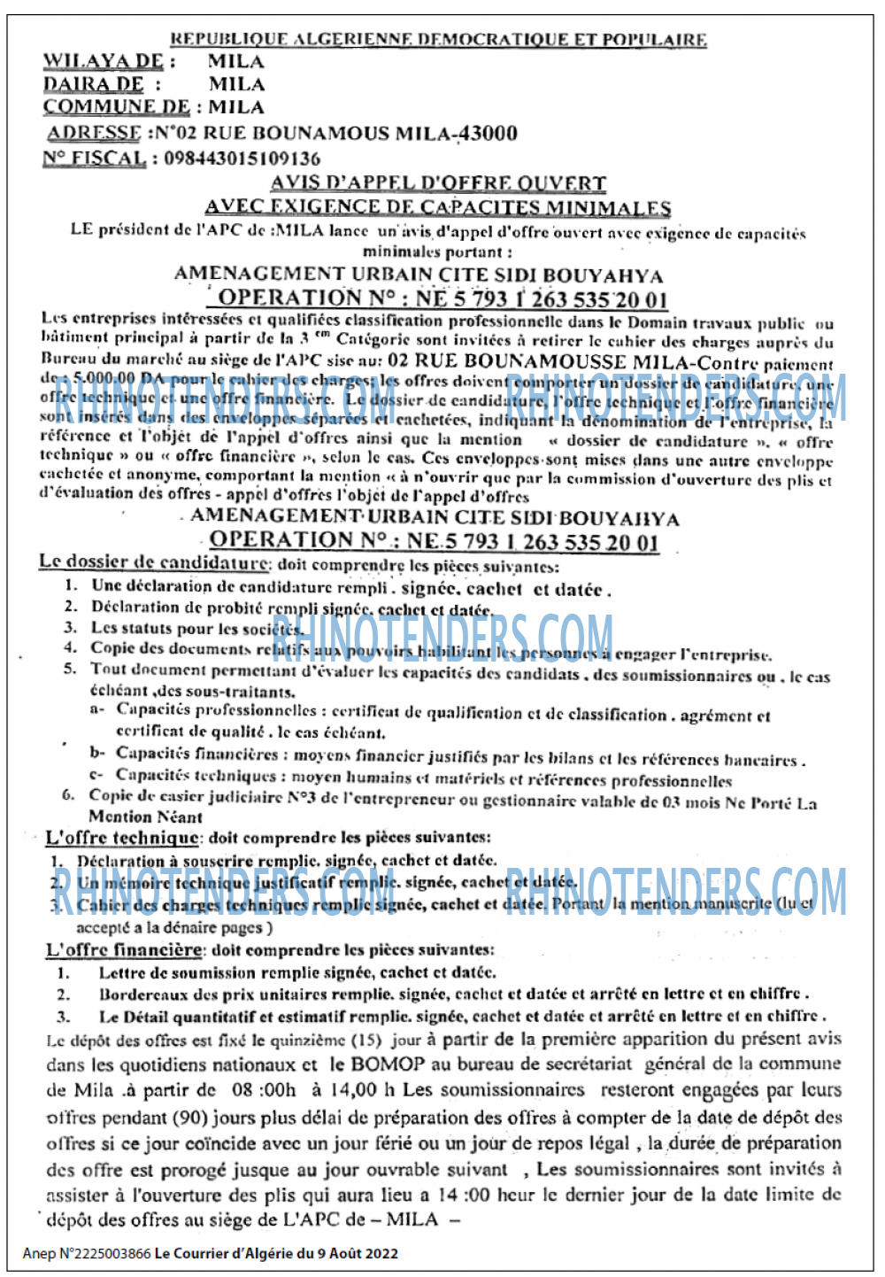 Le Courrier d'Algerie