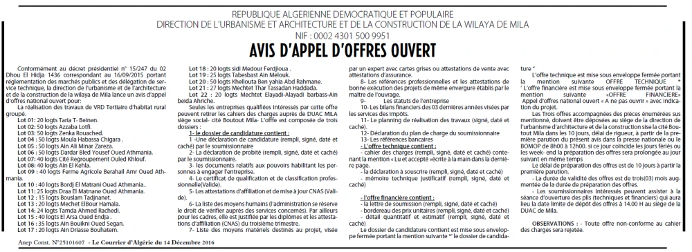 Le Courrier d'Algerie