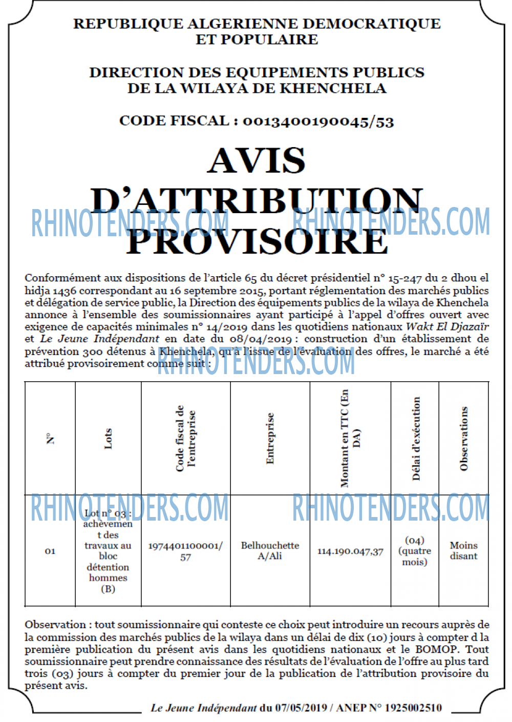 Jeune Independant