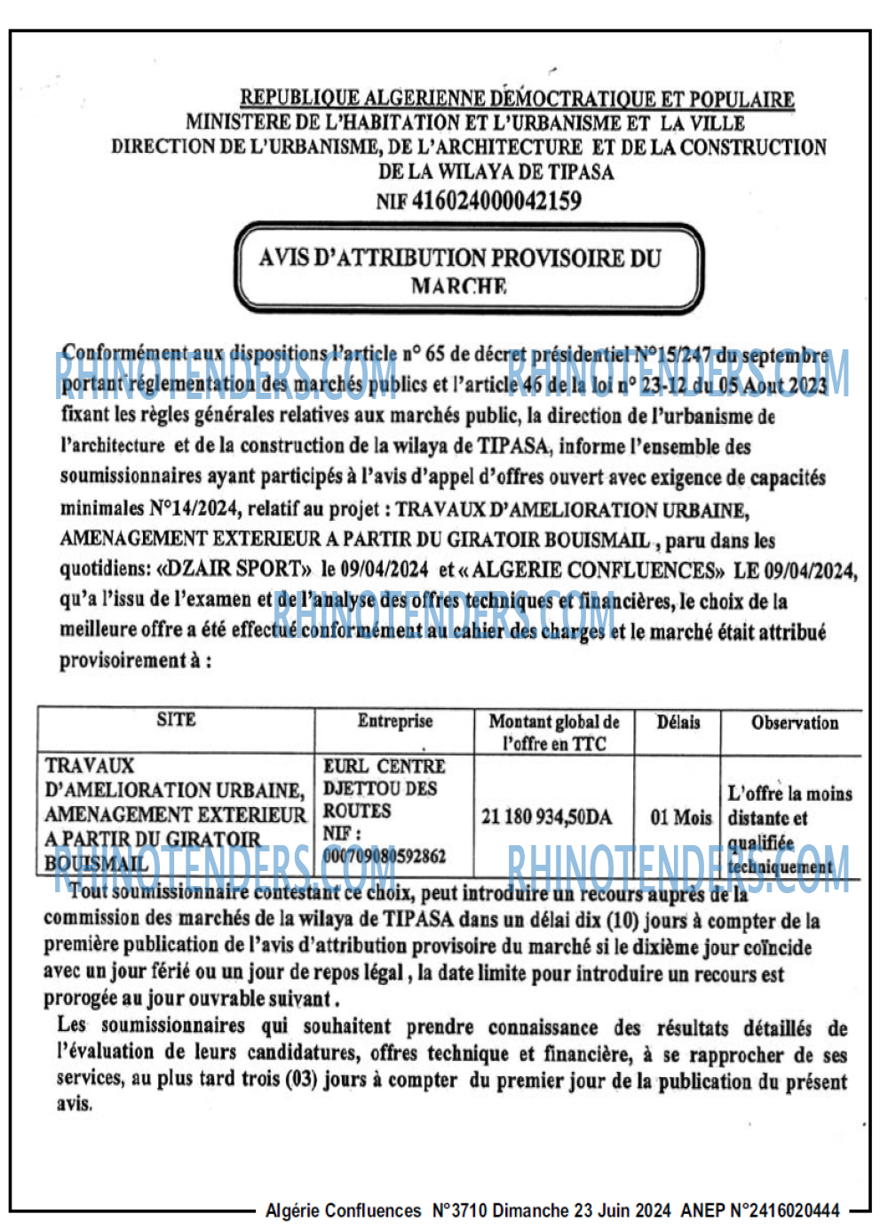 Algerie Confluence