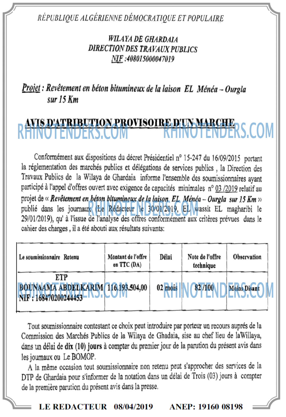 LE REDACTEUR