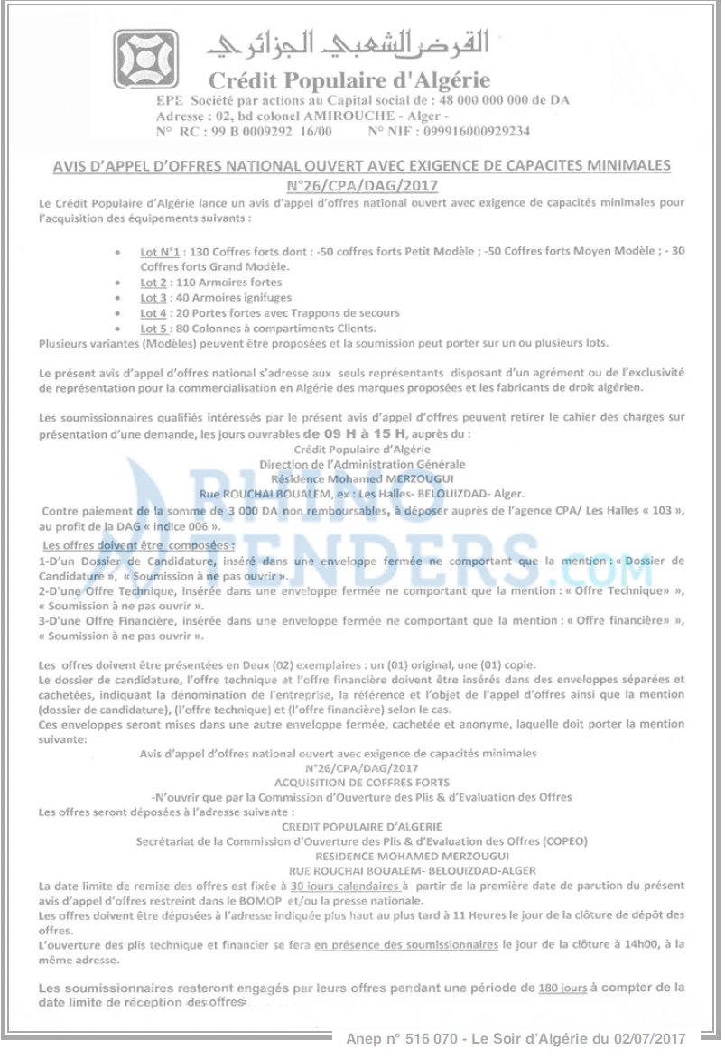 LE SOIR D'ALGERIE