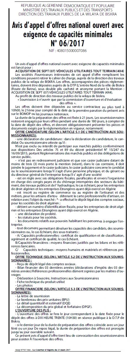 Le Courrier d'Algerie