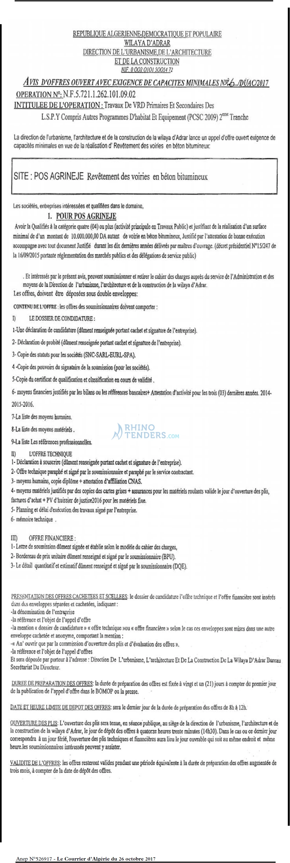 Le Courrier d'Algerie