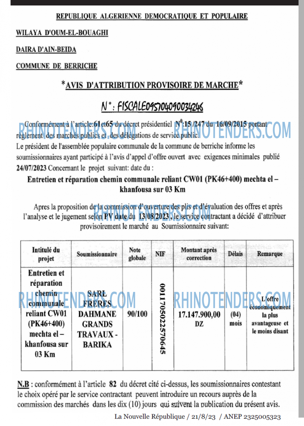 NOUVELLE REPUBLIQUE