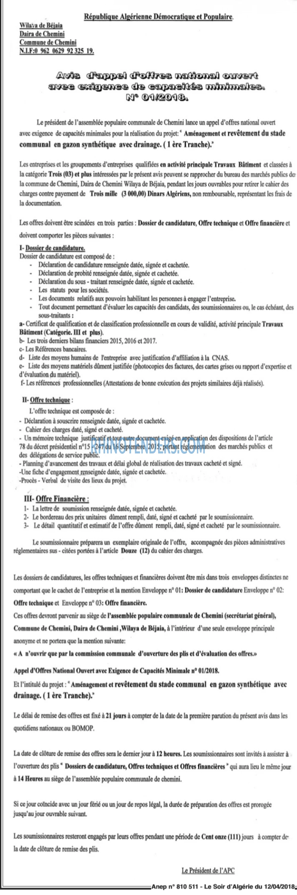 LE SOIR D'ALGERIE