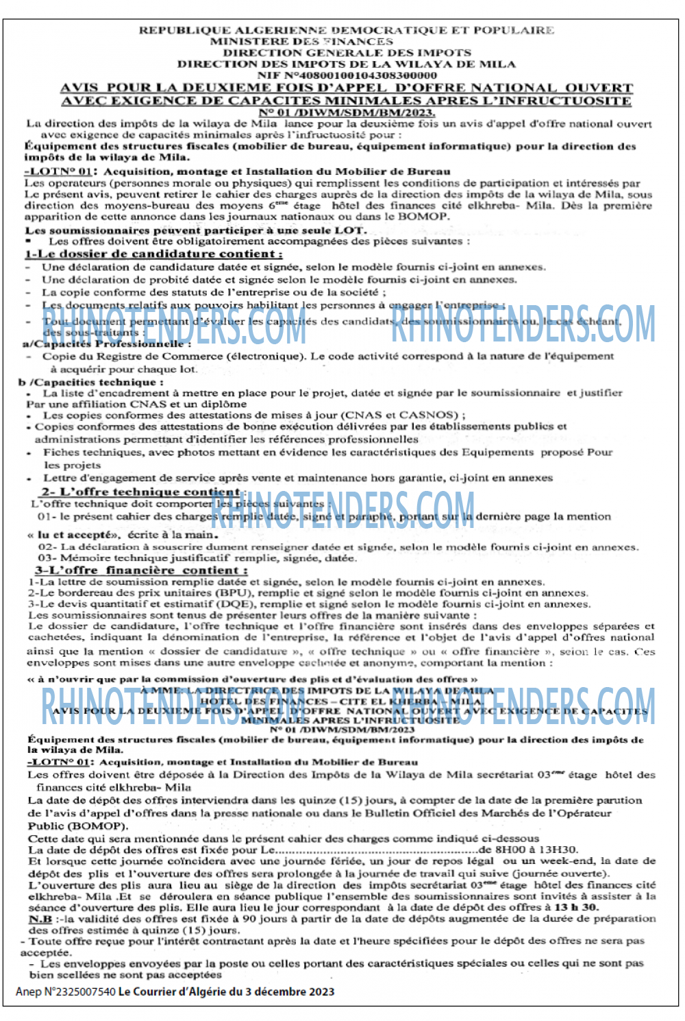 Le Courrier d'Algerie