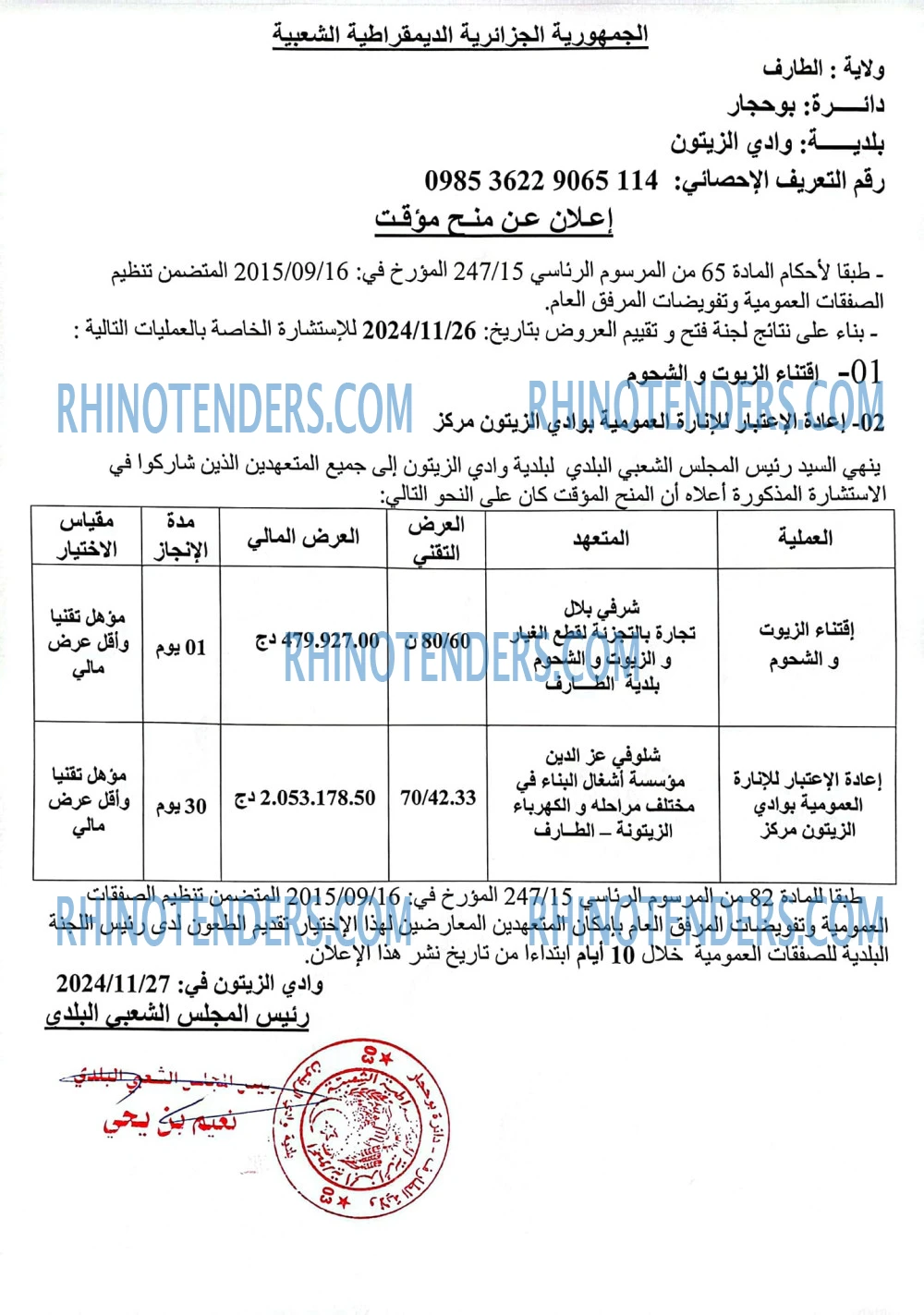 Rhinotenders