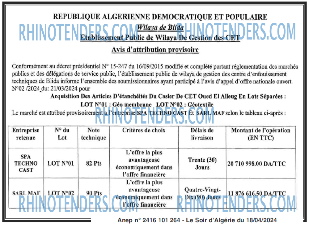LE SOIR D'ALGERIE