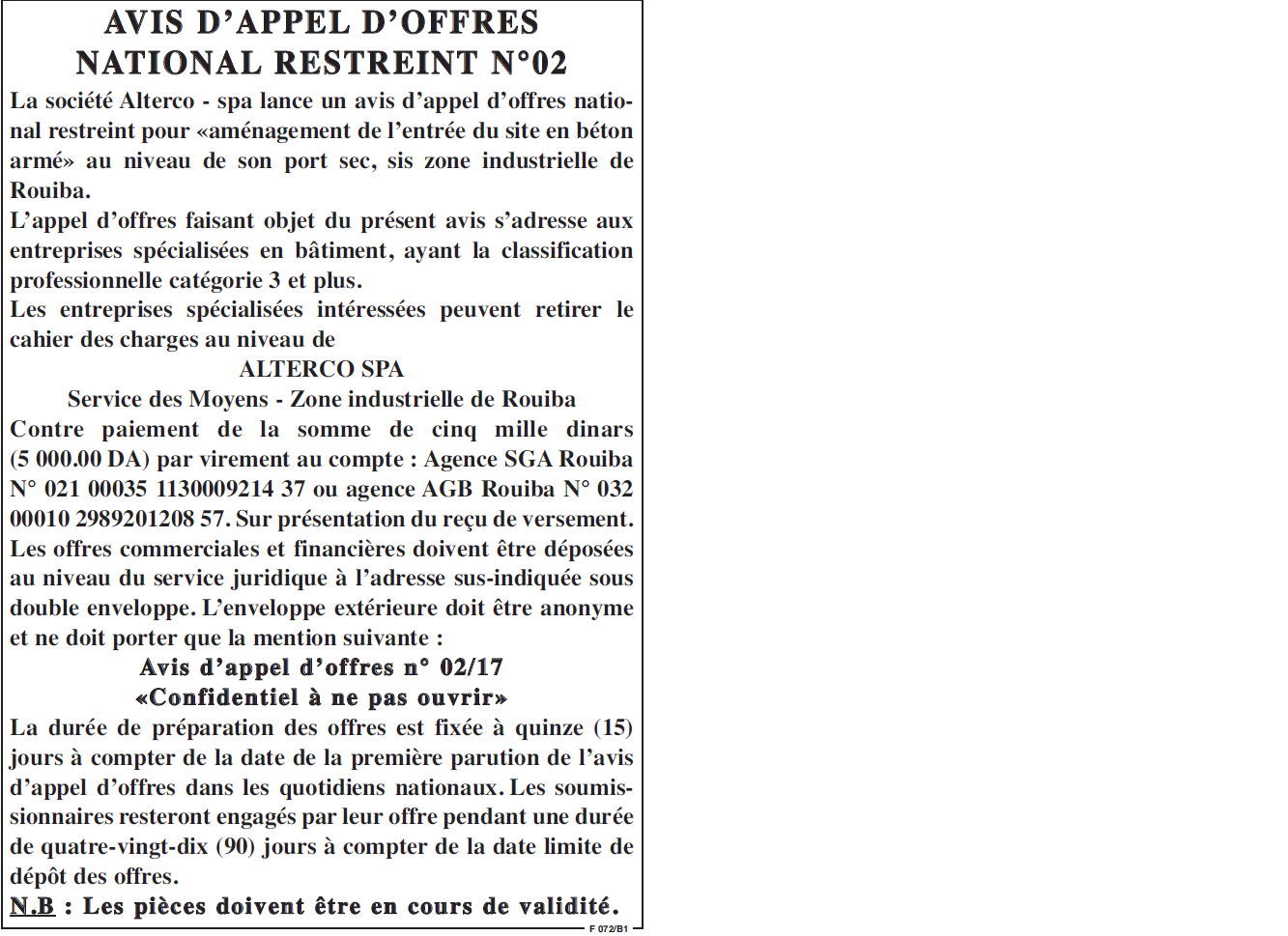LE SOIR D'ALGERIE