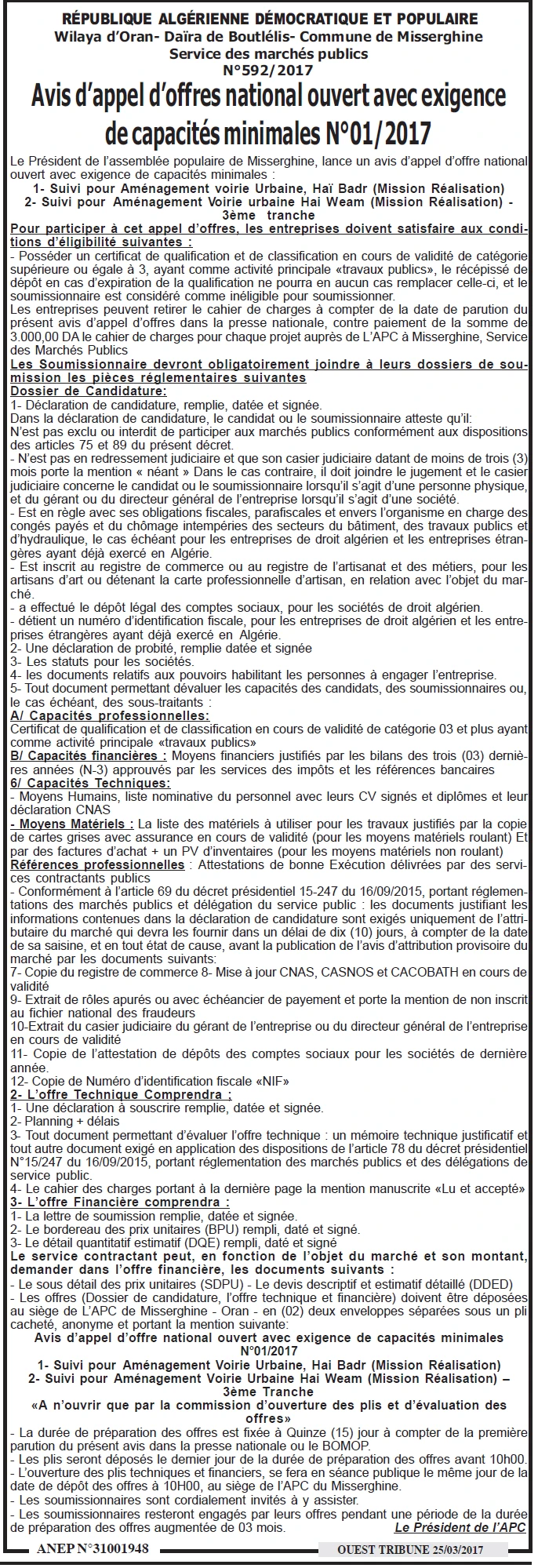 ouest TRIBUNE
