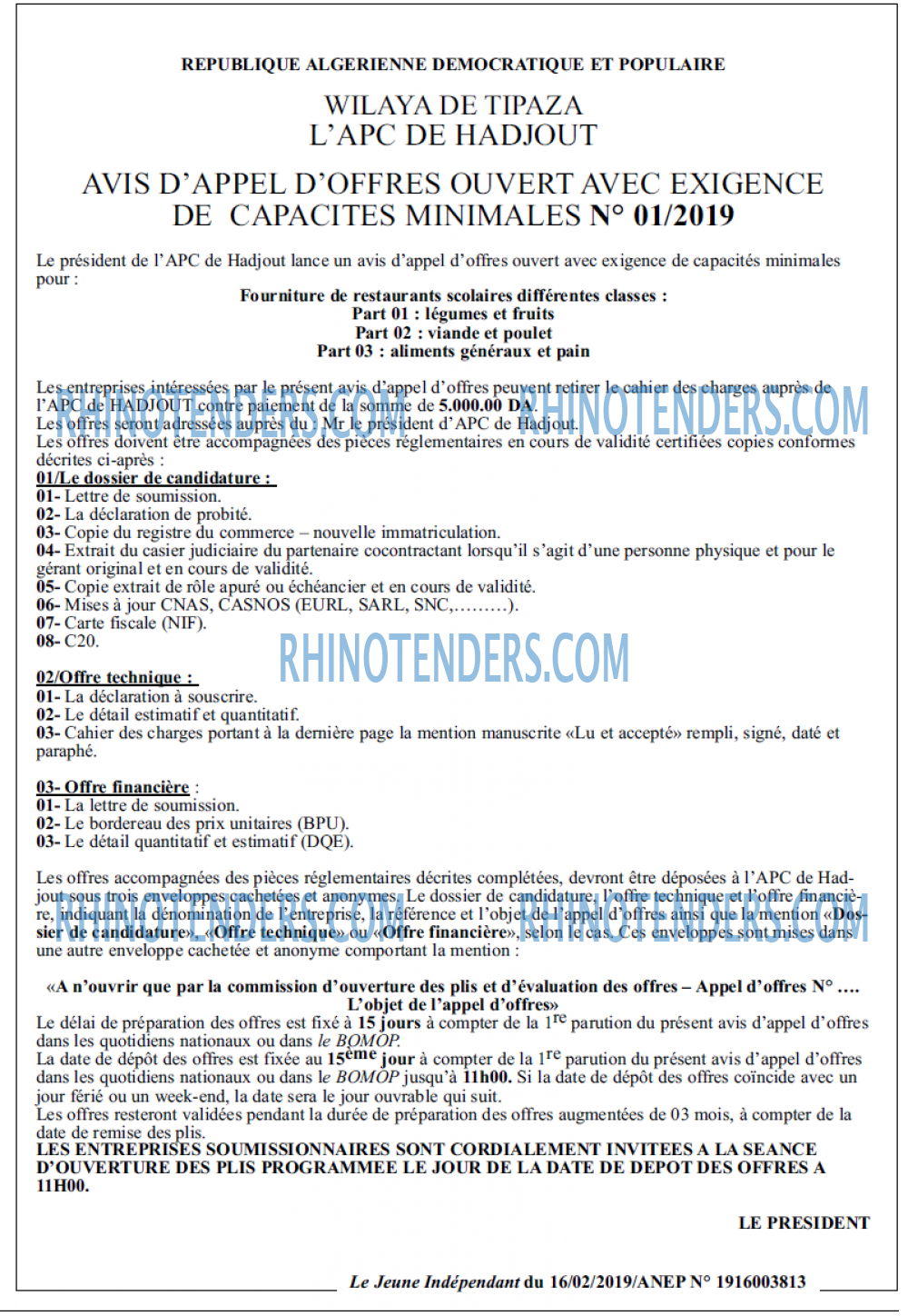 Le jeune indépendant