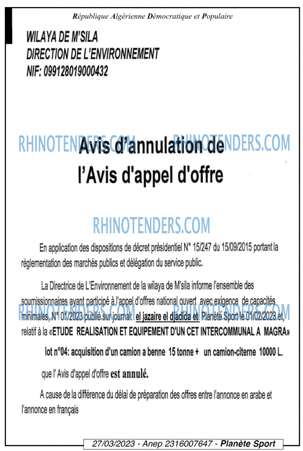PLANETE SPORT