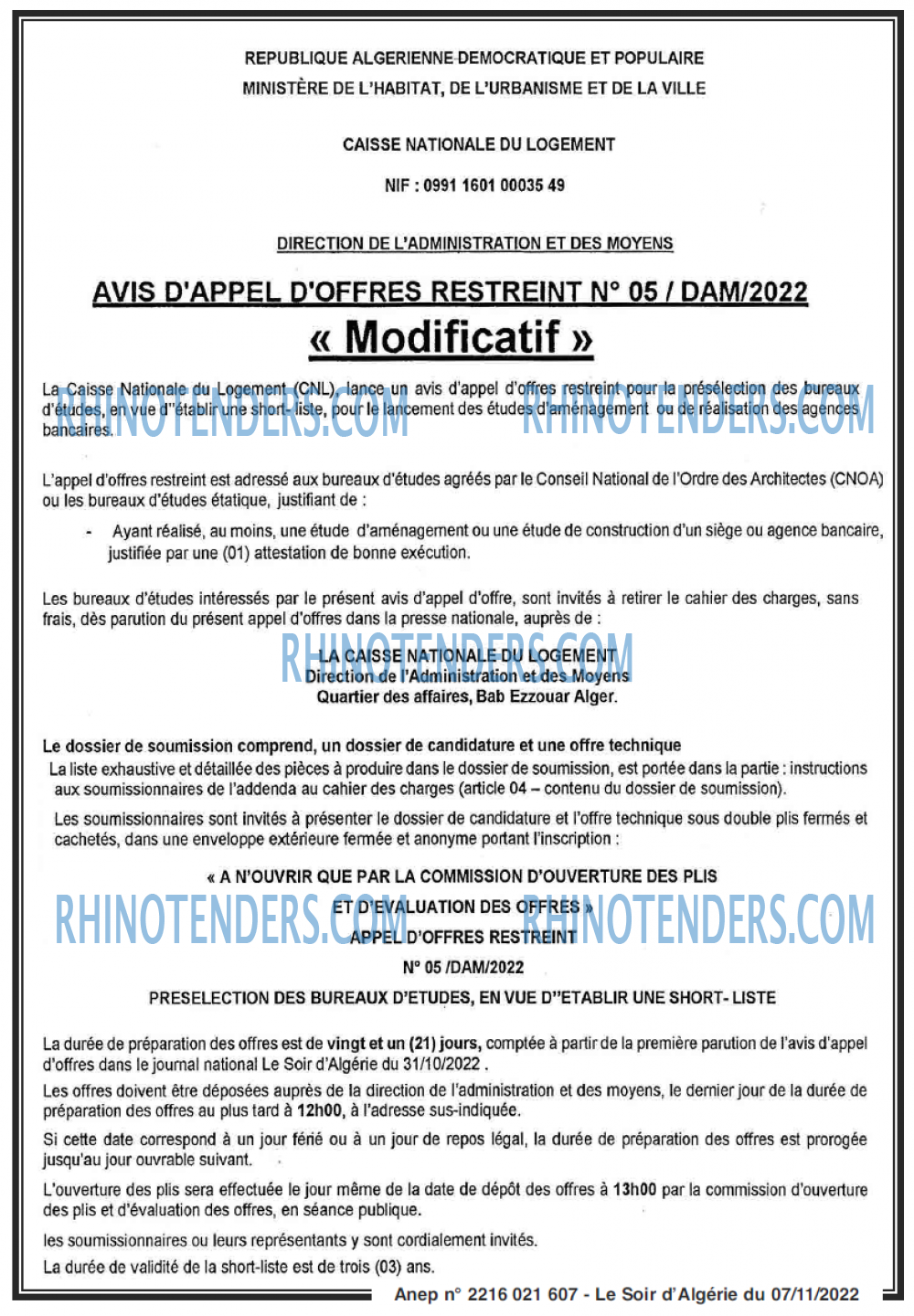 LE SOIR D'ALGERIE
