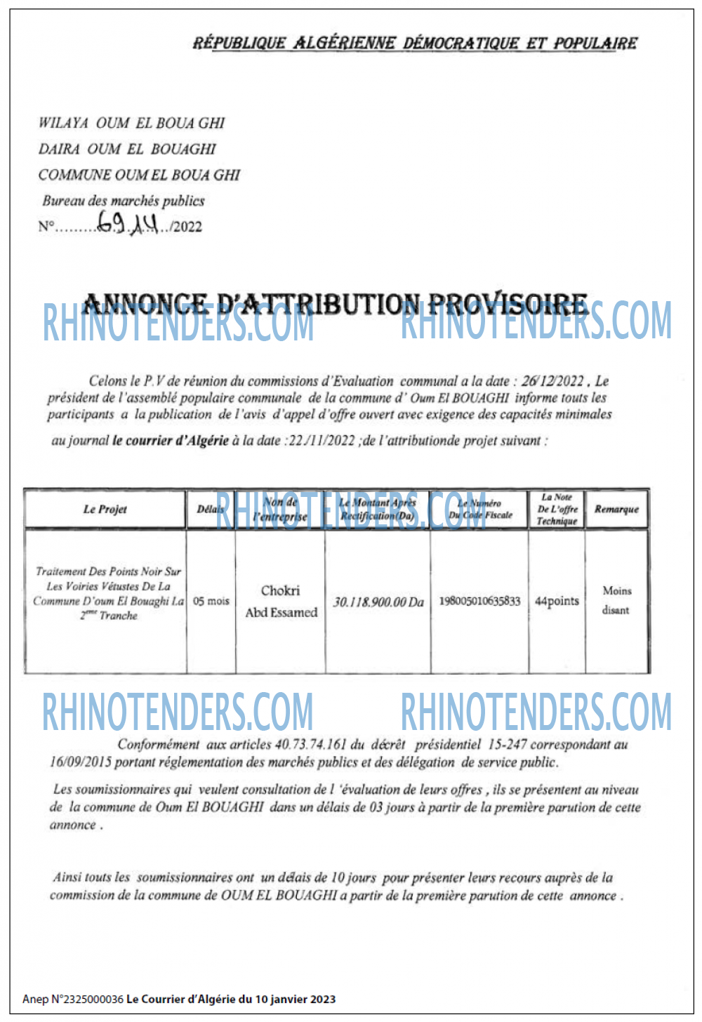 Le Courrier d'Algerie