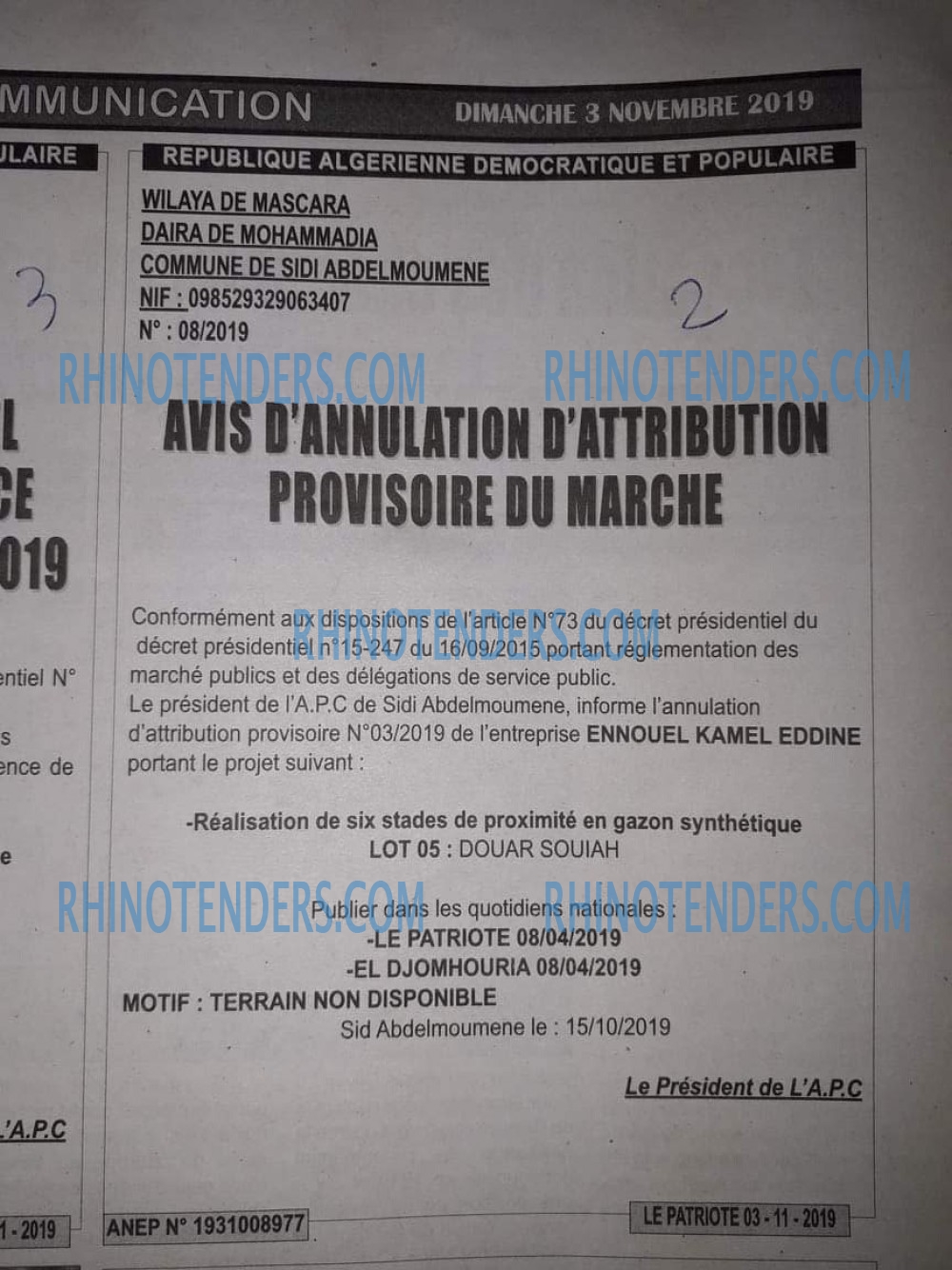 LE PATRIOTE