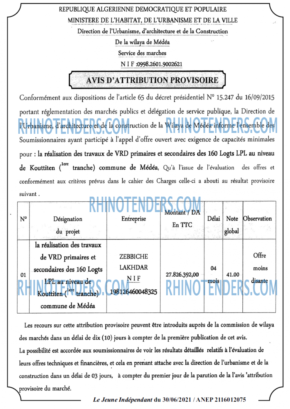 Jeune Independant