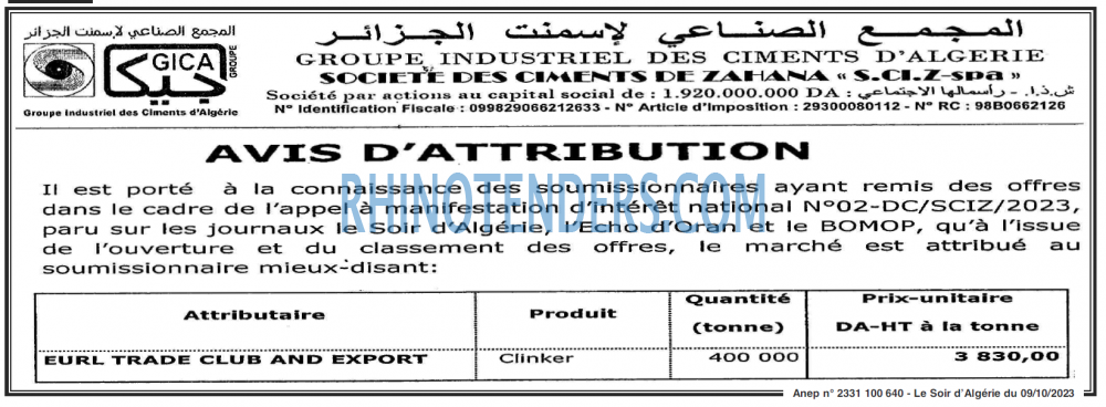 LE SOIR D'ALGERIE