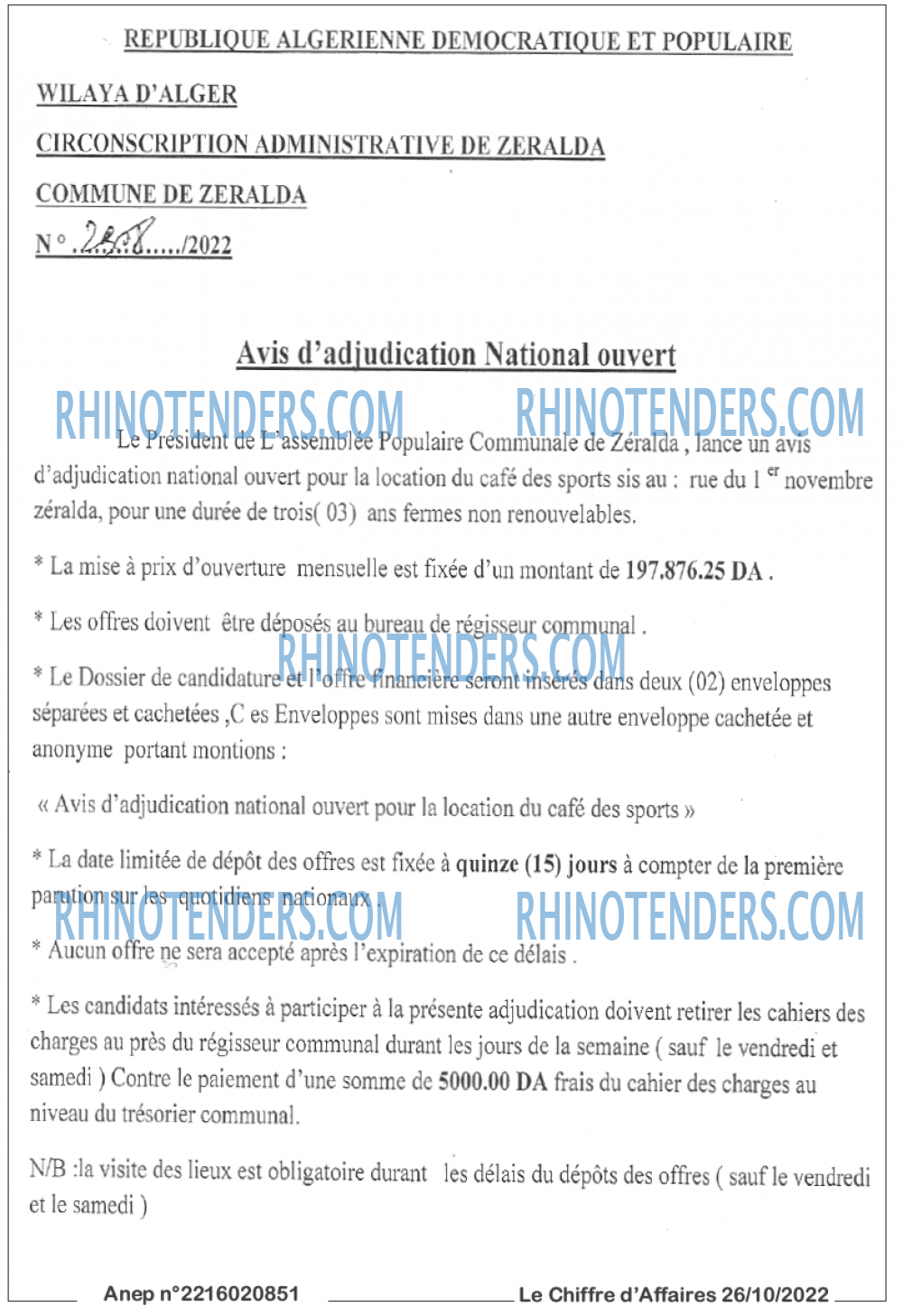 Le Chiffre d'Affaires