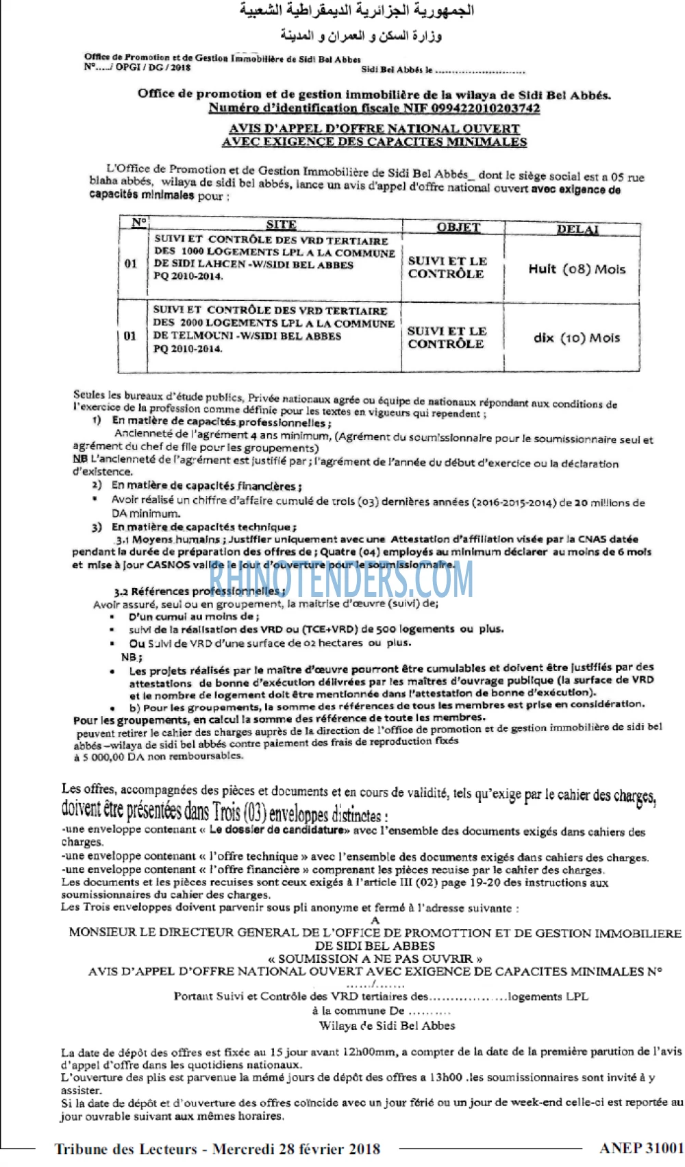TRIBUNE DES LECTEURS