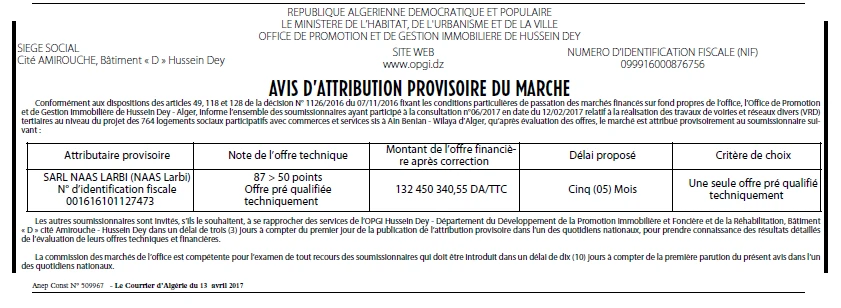 Le Courrier d'Algerie