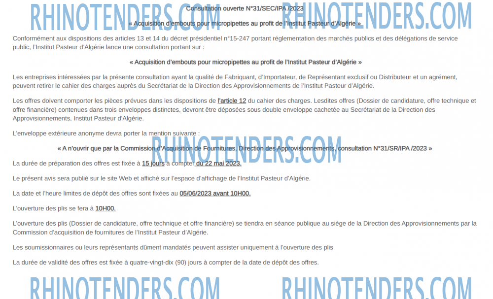Rhinotenders