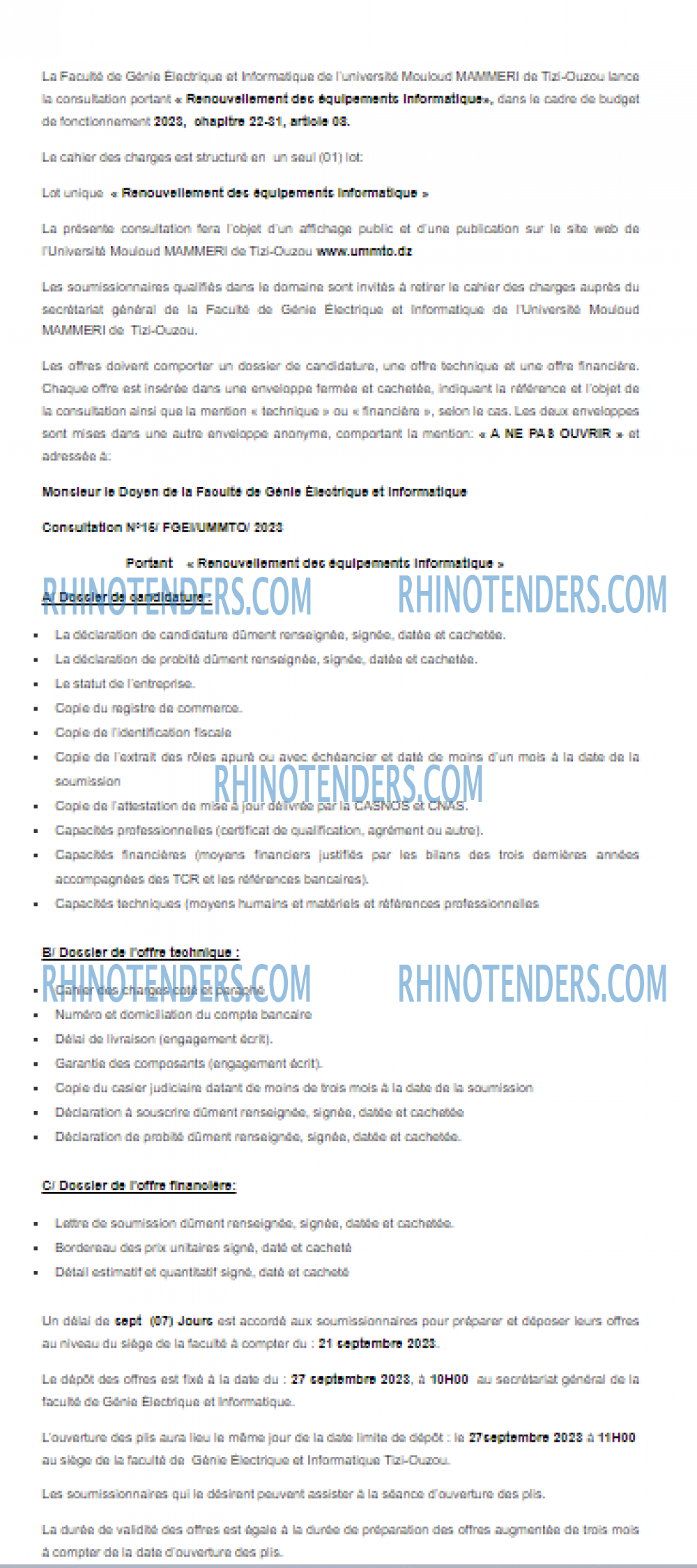 Rhinotenders