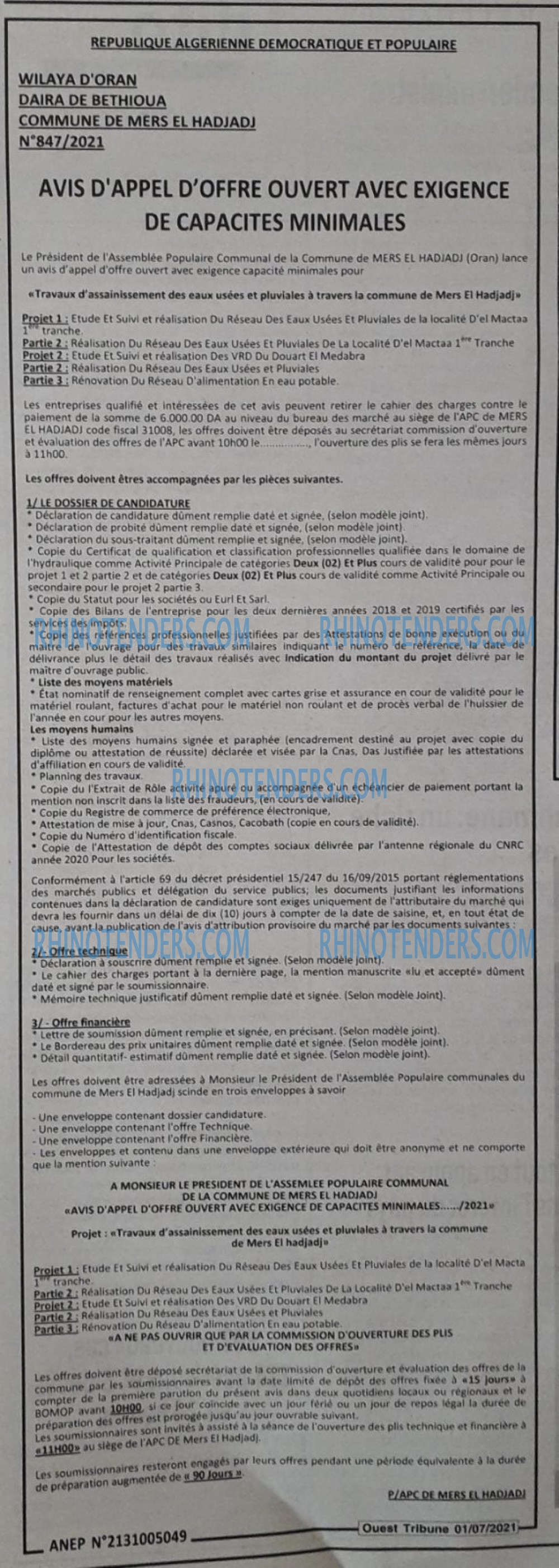 ouest TRIBUNE