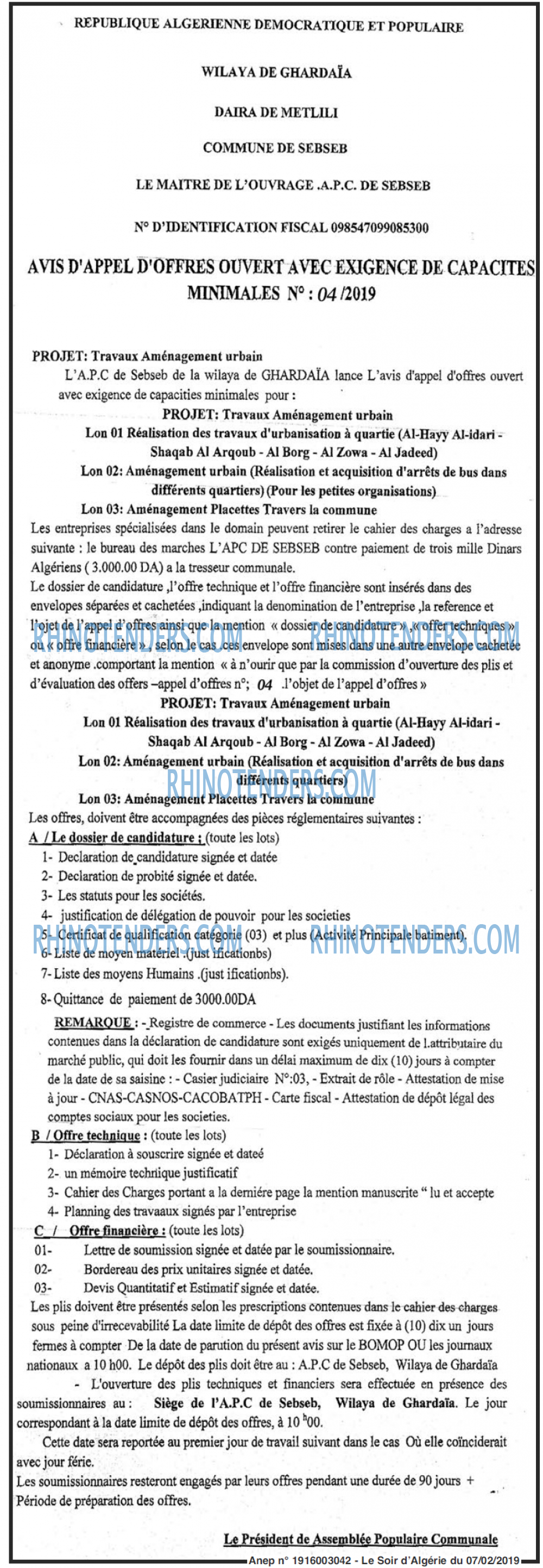 LE SOIR D'ALGERIE