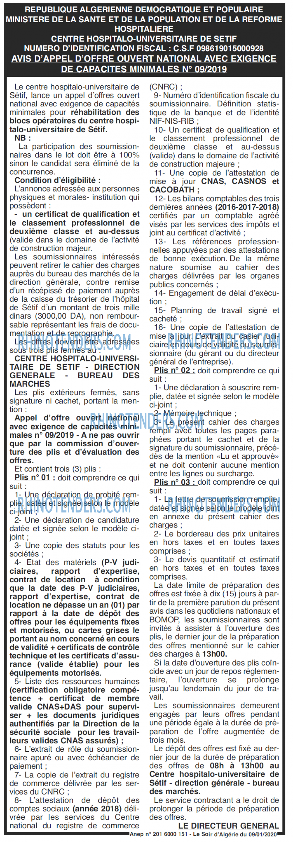 LE SOIR D'ALGERIE