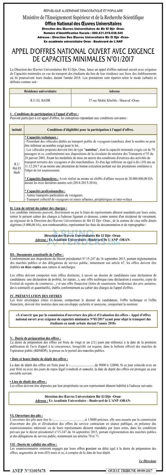 ouest TRIBUNE