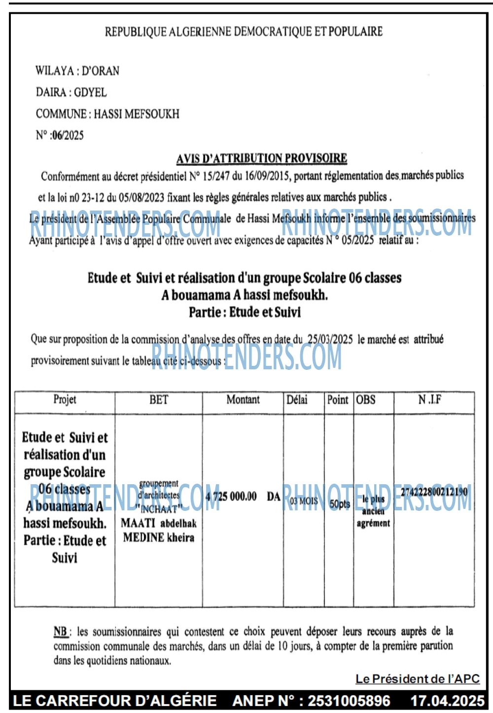 Le Carrefour d'Algérie