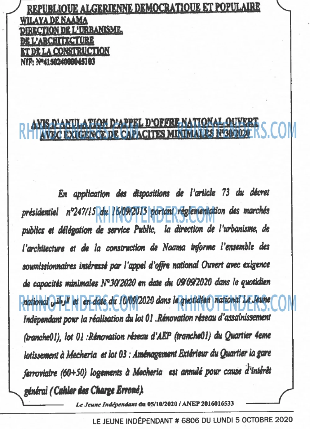 Jeune Independant