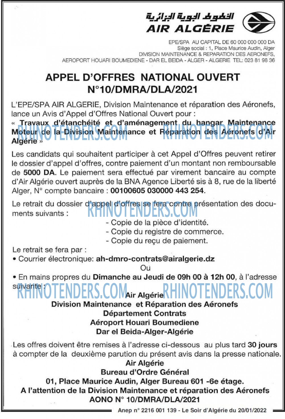 LE SOIR D'ALGERIE