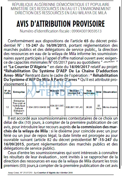 Le Courrier d'Algerie