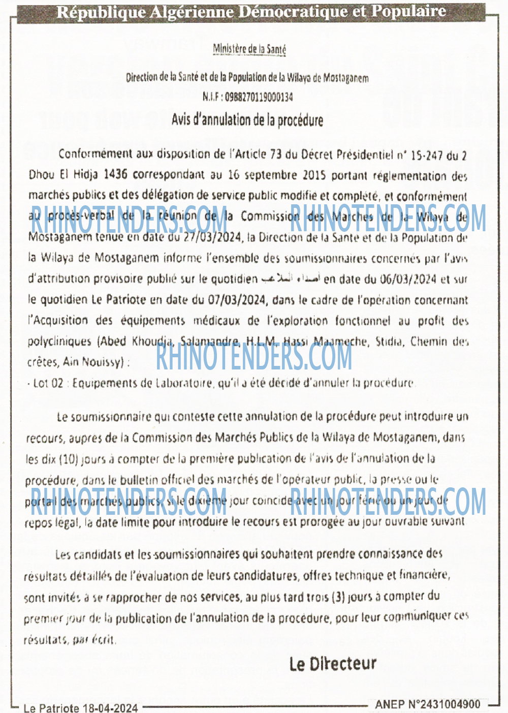 LE PATRIOTE