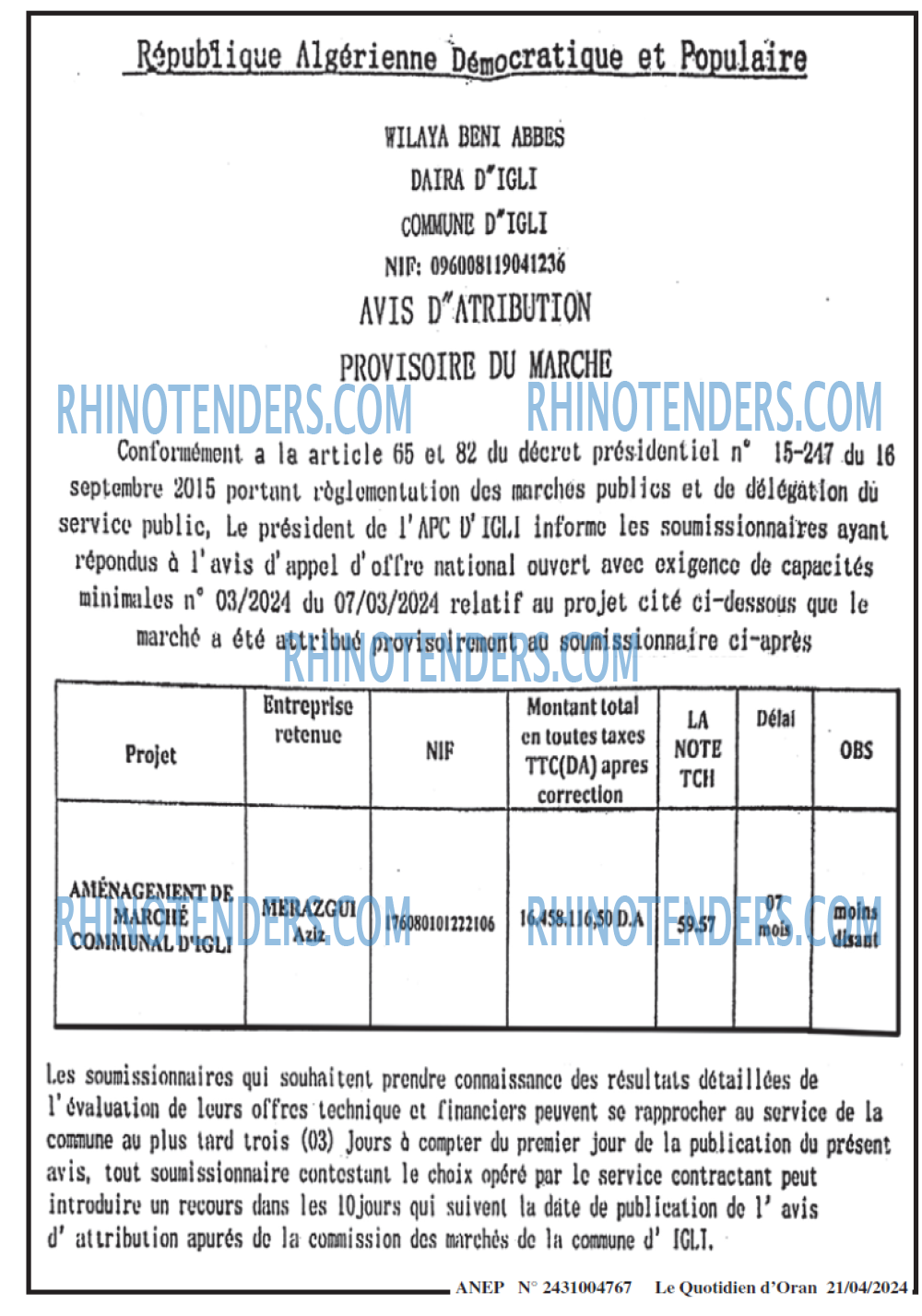 Le Quotidien d'Oran