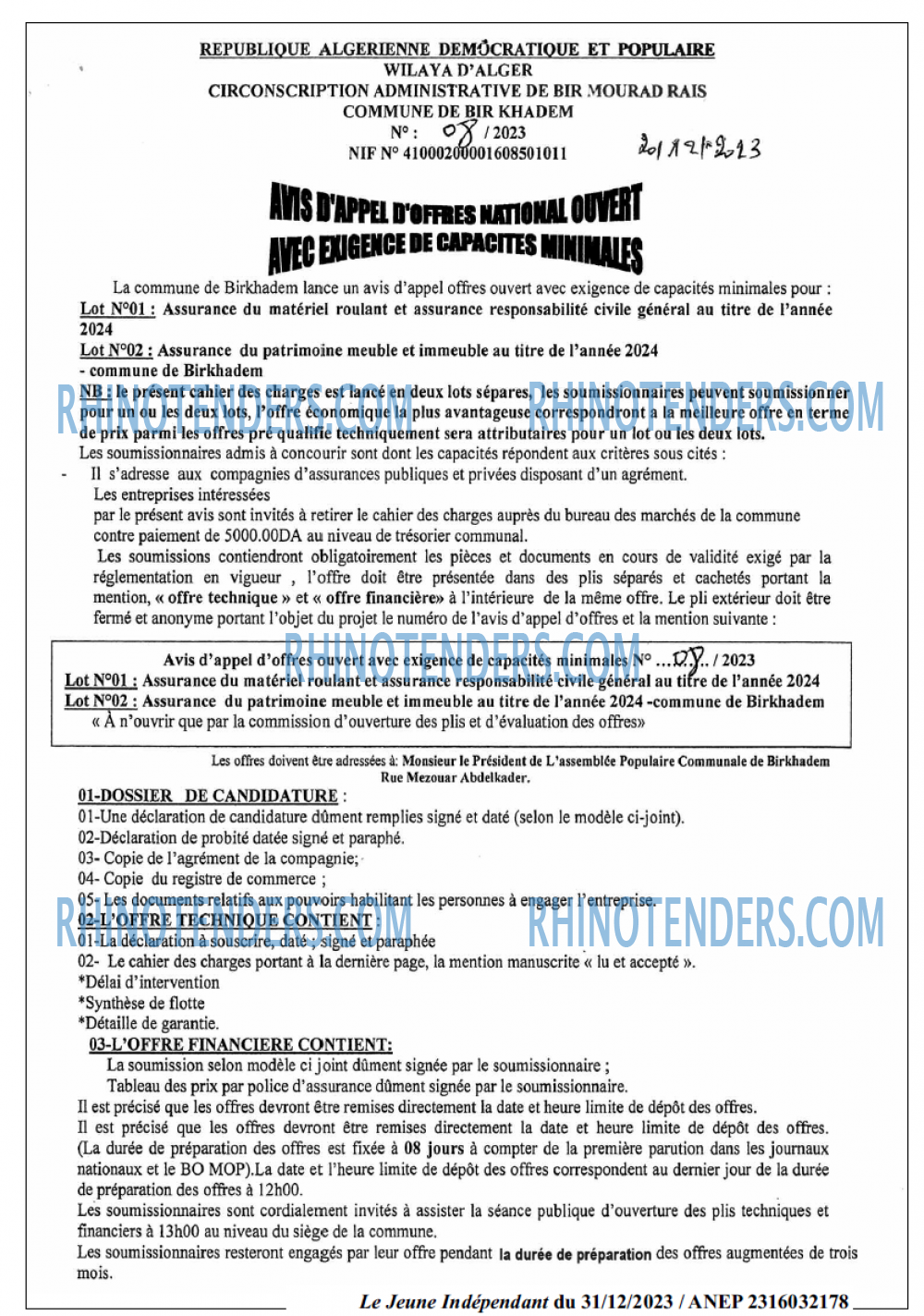 Le jeune indépendant