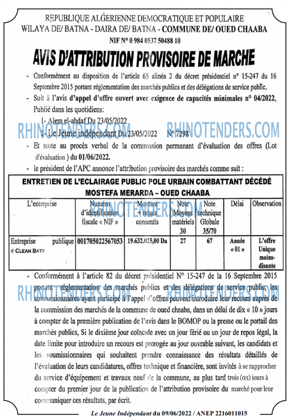 Jeune Independant