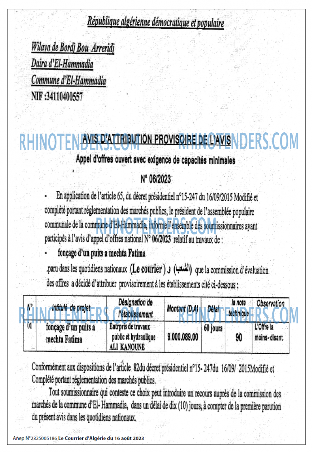Le Courrier d'Algerie
