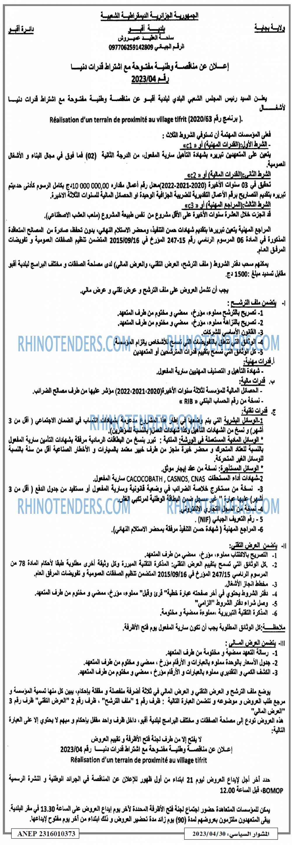 المشوار السياسي