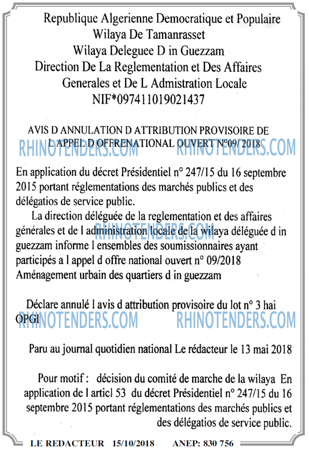 LE REDACTEUR