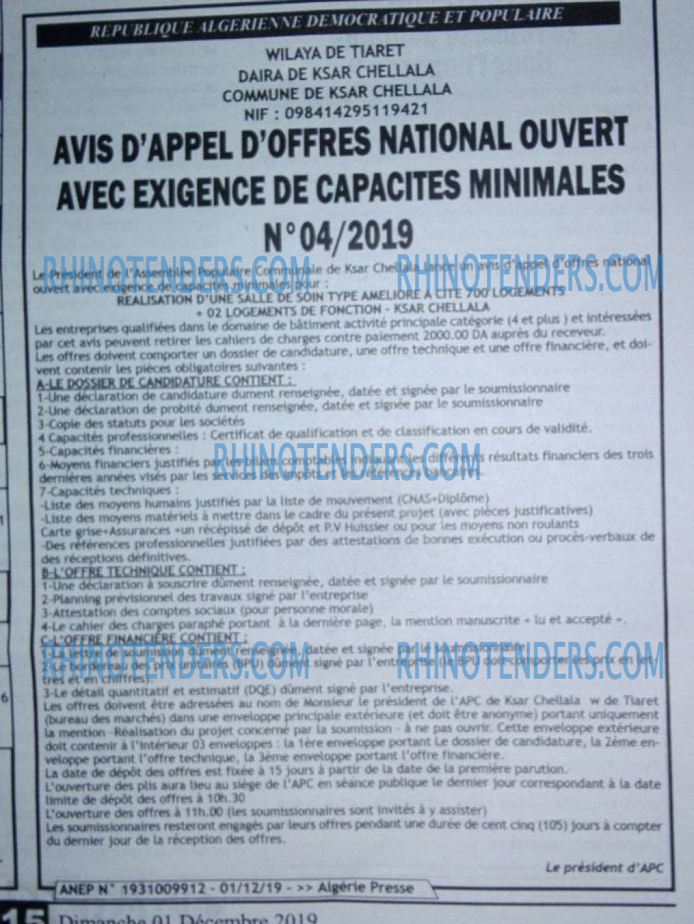 ALGERIE PRESSE