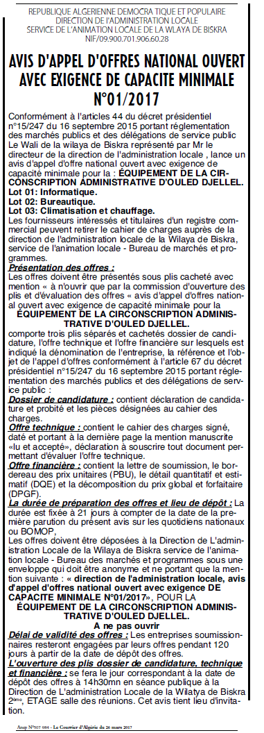 Le Courrier d'Algerie