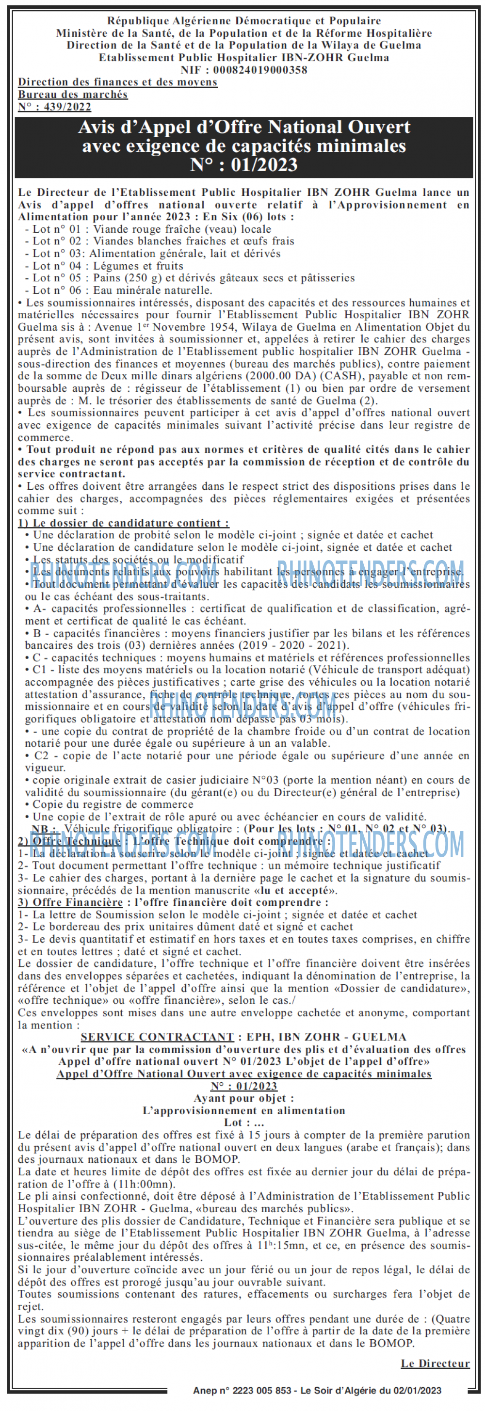 LE SOIR D'ALGERIE