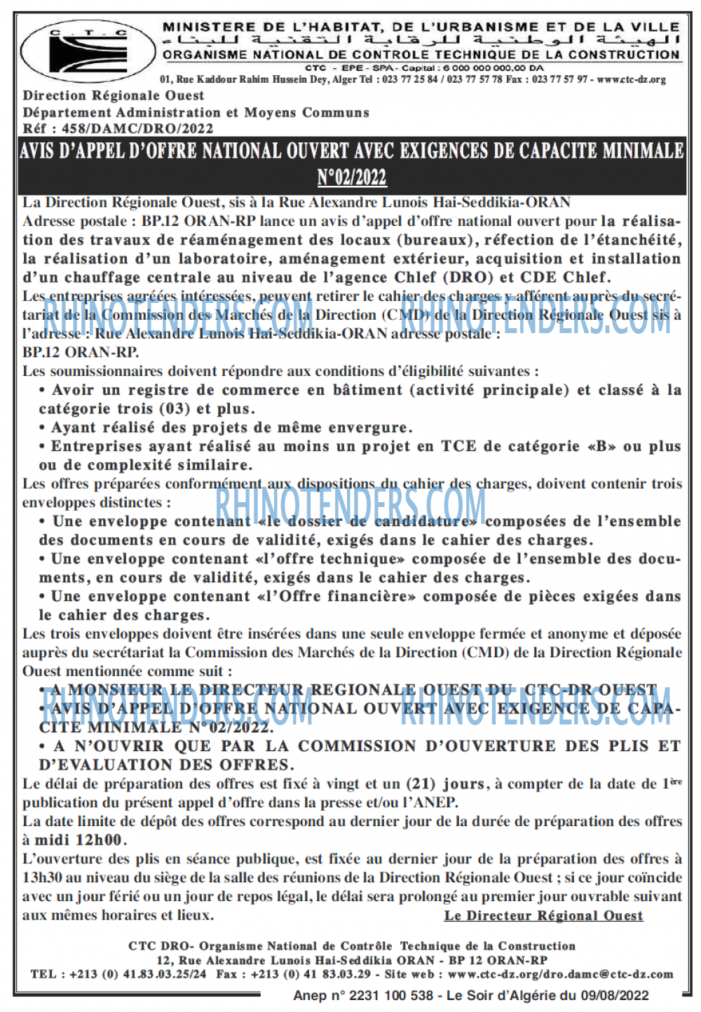 LE SOIR D'ALGERIE