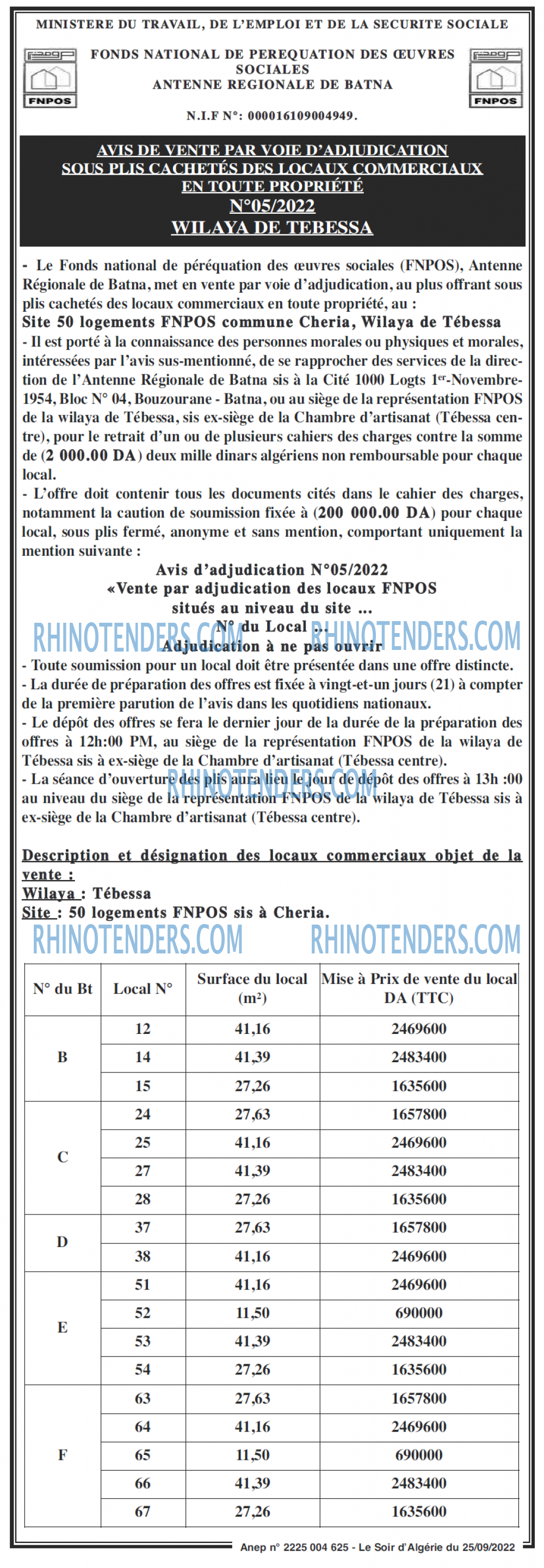 LE SOIR D'ALGERIE